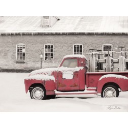 Old Sled Works Red Truck