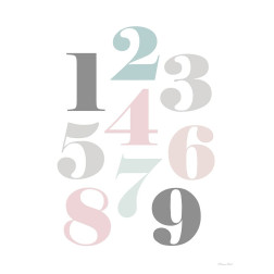 Softly Colored Numbers