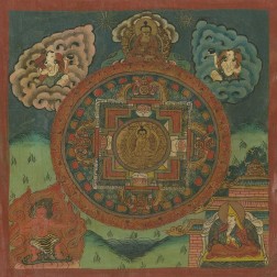 Spectacular Multicoloured Mandala with Buddha