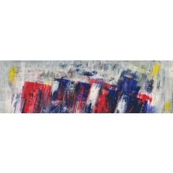 Red, Blue, Yellow and Grey Abstract