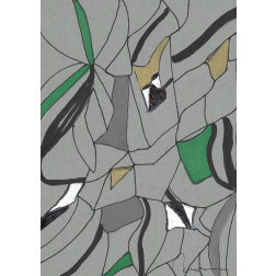 Abstract Grey and Green