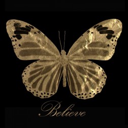 Believe Gold Butterfly