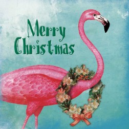 Christmas Flamingo Text