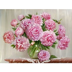 Peonies on a marble table