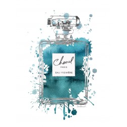 Silver Inky Perfume in Teal