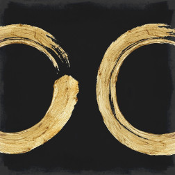 Gold Zen Circle on Black II