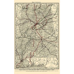 Alabama Railroads - Rand McNally 1888