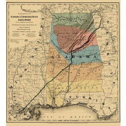 Alabama and Tennessee River Railroad - Colton 1865