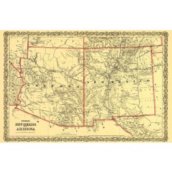 Arizona  New Mexico - Colton 1873