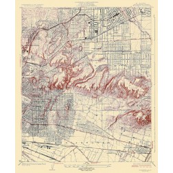 Alhambra California Quad - USGS 1926