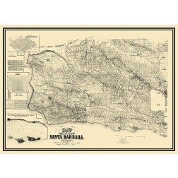 Santa Barbara California Landowner - Huber 1889