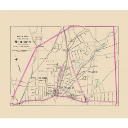 Meriden Connecticut North Part - Hurd 1893