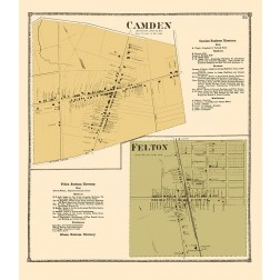 Camden, Felton Delaware Landowner - Beers 1868