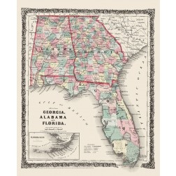 Georgia, Alabama, Florida - Colton 1858