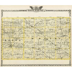 Boone  Mchenry Illinois Landowner - Warner 1876
