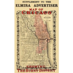 Chicago Illinois Fire Burnt District - Colton 1871