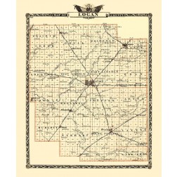 Logan Illinois Landowner - Warner 1870
