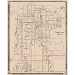 Terre Haute Indiana Landowner - Baskin 1876