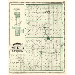Wells Indiana Landowner - Baskin 1876