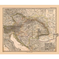 Austro Hungarian Empire - Stieler  1885