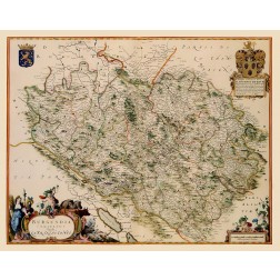 Burgundy Region France - Blaeu 1662