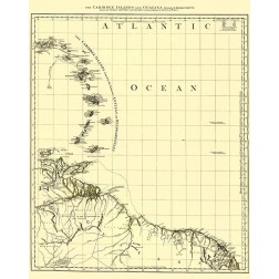 Caribbean Islands Guyana - Jefferys 1775