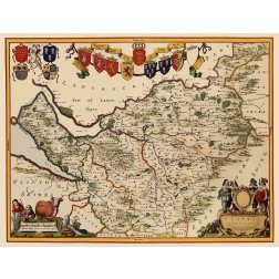 Cheshire County England - Blaeu 1646