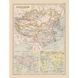 Asia Chinese Empire China - Bartholomew 1892