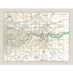 Index Atlas of London England - Philip 1902