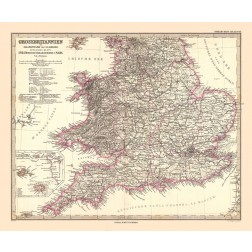 England Wales - Stieler 1885