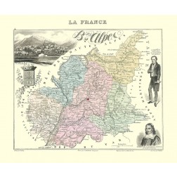 Basses Alpes Region France - Migeon 1869