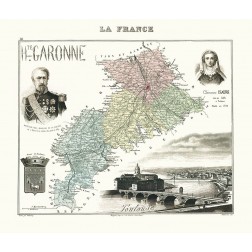 Haute Garonne Region France - Migeon 1869
