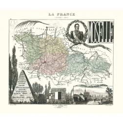 Moselle Region France - Migeon 1869