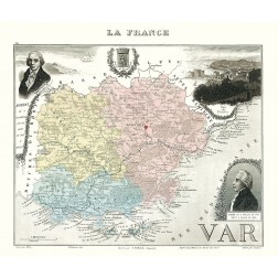 Var Department France - Migeon 1869