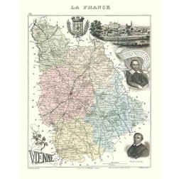 Vienne Department France - Migeon 1869