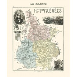 Hautes Pyrenees Department France - Migeon 1869