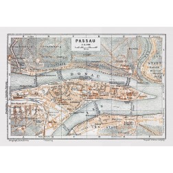 Passau Germany - Baedeker 1914