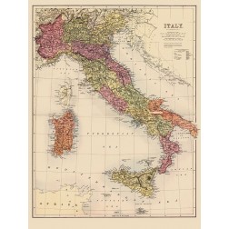 Italy - Bartholomew 1890