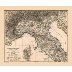 Northern Italy- Stieler 1885