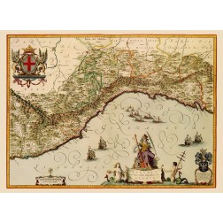 Liguria Region Italy - Blaeu 1640