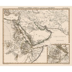 Middle East North Africa Arabia - Stieler 1848