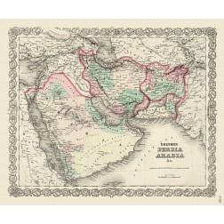 Middle East Persia Arabia - Colton 1855