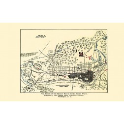 Monterey Battle Map Mexican American War 1892