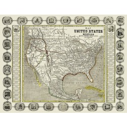North America United States Mexico - Haven 1846