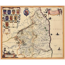 Northumberland County England - Blaeu 1645
