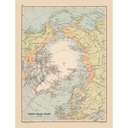 North Polar Chart - Bartholomew 1892