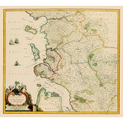 Saintonge Province France - Blaeu 1662