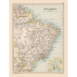 Southeast Brazil South America - Bartholomew 1892
