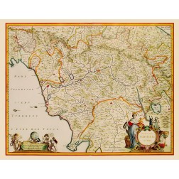 Tuscany Region Italy - Blaeu 1635