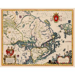Uppland Province Sweden - Blaeu 1640